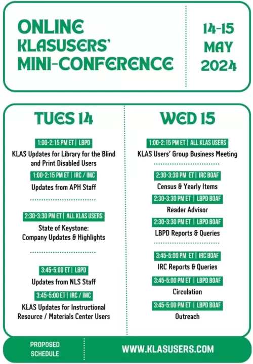 2024 KLASUsers' Mini-Conference - May 14-15, 2024